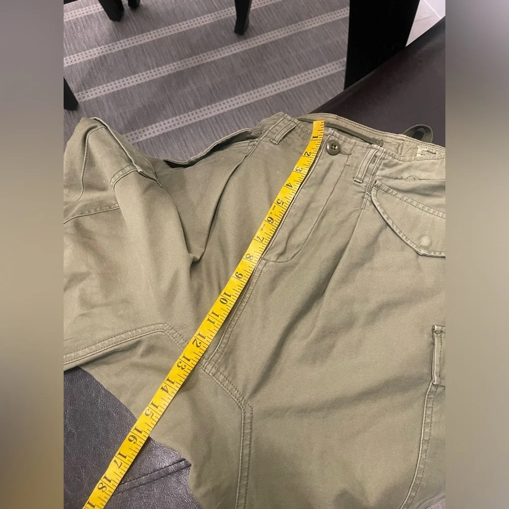 R13 harem cargo drop crotch jean denim Pant - Olive. SIZE 28 - Picture 9 of 14